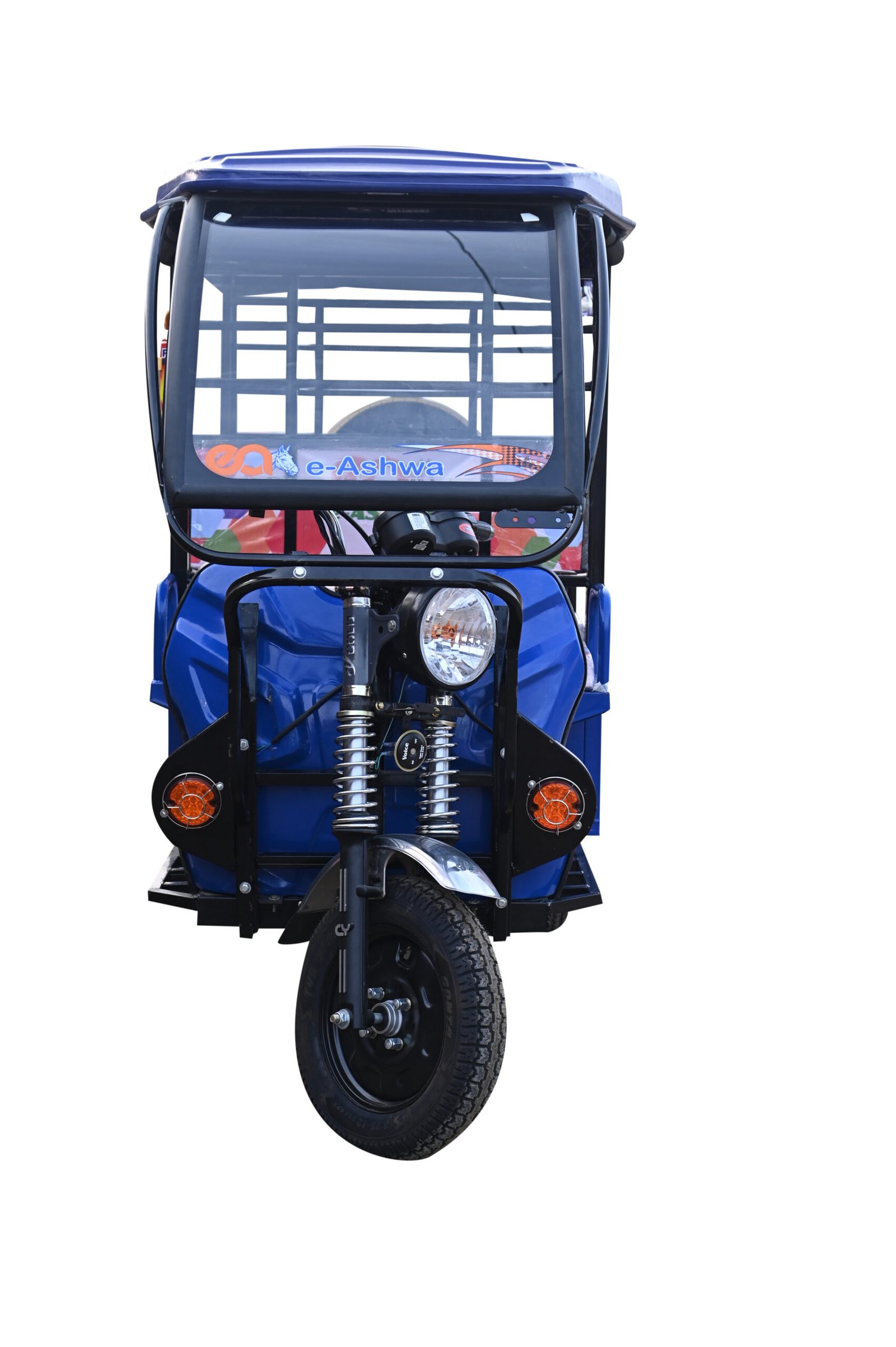blue e-rickshaw